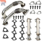 High Flow Stainless Exhaust Manifolds&up Pipes For 01-16 6.6L Duramax Diesel 2WD New. Price: $437.90.
