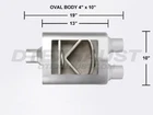 Flowsound 830402 Performance Muffler Universal Inlet Single Dual Chamber New. Price: $119.99.