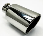 Exhaust Tip 2.50" Inlet 6.00" Outlet 12.00" Long Rolled Slant Chrome Wesdon New. Price: $77.00.