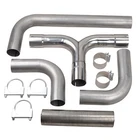 Stainless Steel 5" Pipe Kit Dual Smoker Exhaust Stack System Universal Silver New. Price: $229.59.