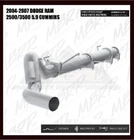 Mbrp 5'' Cat-back Exhaust Single Exit For 04-07 Dodge Ram 2500/3500 5.9L Cummins New. Price: $484.99.
