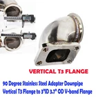 Ss Adapter Vertical T3 Flange To Id 3.7" Od V-band 90 Deg Elbow Pipe New. Price: $30.31.