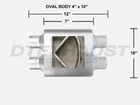Flowsound 72481 Performance Muffler 2.25" Inlet Dual / Chamber New. Price: $99.99.
