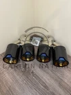For Bmw M240I M340I M440I G20 G28 Quad Carbon Fiber Burnt Blue Exhaust Tips New. Price: $270.00.
