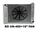 2ROW Universal Aluminum Radiator 27"WX20.2"HX3.74"D +16" Fans Combo Left Inlet New. Price: $219.44.
