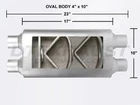 Flowsound 8D24D24-17 Performance Muffler 2.25" Inlet Dual/dual Chamber New. Price: $119.99.