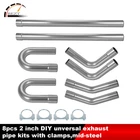 8PCS 2" Diy Universal Mild Steel Custom Mandrel Exhaust Pipe Bend Kit W/ Clamps New. Price: $130.00.