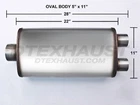 Flow Ii 2 58590 Performance Muffler 3" Inlet Center Outlet Dual X 11 New. Price: $159.99.