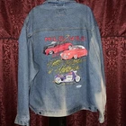 Mild Wild Hot Rods & Harleys 2002 Denim Jean Jacket Vtg 2XL Sun Faded Pre-owned. Price: $50.00.