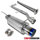 Fit 1998-2002 Honda Accord 4CYL Ss Catback Burnt Tip Muffler Exhaust System Kit New. Price: $160.99.