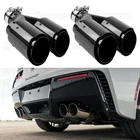 Carbon 2.5" Inlet 4" Outlet Dual Exhaust Pipes Tips For Chevrolet Corvette C7 New. Price: $159.05.