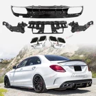 For Mercedes W205 Sedan C300 C450 Amg 15-21 Rear Diffuser Chrome Exhaust Tips New. Price: $224.98.