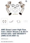 Ams Street Lower High Flow Cats New. Price: $1300.00.