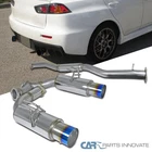 Fits 08-15 Mitsubishi Lancer Evo 10 Titanium 4" Burnt Tip Dual Catback Exhaust New. Price: $328.95.