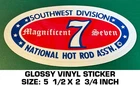 Nhra Southwest Division Magnificent Seven-glossy Vinyl Decal Sticker Vintage Used. Price: $9.42.