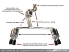 Awe Tuning Touring Edition Exhaust System Diamond Black Tips For Audi B8 S5 4.2L New. Price: $1855.00.