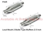 Slp 31064 Bullet Loud Mouth Mufflers Stainless 2.5" In/out 310013818 Pair LM2 New. Price: $225.00.