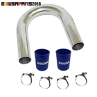 Emusa 2" Od 180 Degree Stainless Steel Pipe +2X Blue Hose COUPLER+4X T-clamps New. Price: $35.98.