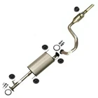 Stainless Steel Exhaust Muffler Tailpipe System Kit Fits: 2003-2009 4RUNNER 4.0L New. Price: $265.81.