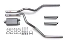 07-15 Ford F150 F250 Truck Mandrel Dual Exhaust Flowsound 2-CHAMBER Chrome Tips New. Price: $202.99.