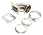 Ss Adapter Vertical T4 To 3 Id V-band Flange 90 Degree Elbow+clamp+gasket New. Price: $58.00.