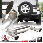 Dual Exit Muffler 3.5" Tip Axle Back Exhaust System For 07-18 Jeep Wrangler Jk New. Price: $176.85.