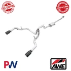 Awe 0FG Dual Split Rear Exhaust W/5" Diamond Black Tips 2021-2023 Ford F-150 New. Price: $1545.00.