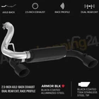 Mbrp S5529BLK 2.5" Dual Rear Exit Exhaust For 2018-2024 Jeep Wrangler New. Price: $494.99.