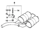 Genuine Bmw Rear Muffler 18-10-1-439-825 New. Price: $652.57.