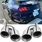 Ford Mustang Shelby GT500 Dual 2.5" Inlet 4" Out Quad Exhaust Tip Stainless New. Price: $139.29.