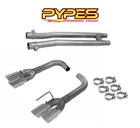 2018-2023 Mustang 5.0 Gt Pypes H-pipe & Quad Tip Axle Back Exhaust System Kit New. Price: $660.58.