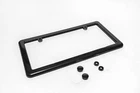 Black License Plate Mounting Frame Tag Cover Holder + (free) 2 Screw Caps / New. Price: $7.95.