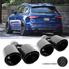 2X Carbon Fiber 2.5" Inlet Dual Exhaust Tip Tailpipe For Audi SQ5 SQ7 New. Price: $159.03.