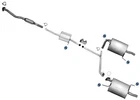 Exhaust System Resonator Dual Mufflers Fits Honda Accord 2003-2005 Sedan 3.0L New. Price: $569.00.