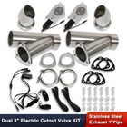 Stainless Steel 3" Electric Exhaust Y Pipe Kits W/ Remote Control Switch New. Price: $123.86.