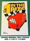 Mac Tools #1 The Pits - Vintage Original Vinyl Decal Sticker Automotive Used. Price: $9.45.