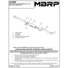 Mbrp S5338P Aluminized Steel Cat Back Exhaust System Kit For 2016-23 Tacoma 3.5L New. Price: $319.99.