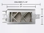 Flowsound 8424553 Performance Muffler 2.25" Inlet 3.00" Outlet D/c 23" Length New. Price: $129.99.