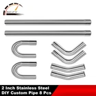 8 Pcs Ss Diy 2" Custom Exhaust Tubing Mandrel Pipe Straight & U-bend Kit New. Price: $111.99.