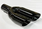 Exhaust Tip 3.00 Inlet Outlet 13.50 Long Dual Round Slant Angle Black New. Price: $89.99.