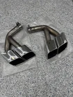Stainless Steel Quad Exhaust Muffler Tips Pair For Audi 2017-2019 SQ7 Style Used. Price: $300.00.