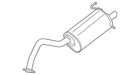 Genuine Nissan Muffler 20100-3SA1A New. Price: $356.45.