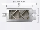 Flowsound 8430522 Performance Muffler 3.00 Inlet 2.25 Out Center/dual Chamber New. Price: $109.99.