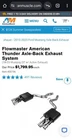 Flowmaster American Thunder Axle-back Exhaust System With Active New. Price: $900.00.
