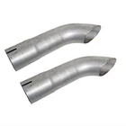 Pypes PVD10 Exhaust Tip Turndown 409 Stainless Natural Finish 1/2" Id Pair New. Price: $56.79.