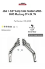2005-2010 Ford Mustang Jba Performance Exhaust Long Tube Headers, No Hardware New. Price: $450.00.