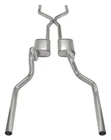 1965-1970 Mustang 2.5 Inch Crossmember Back Exhaust System With H-bomb H-pipe New. Price: $640.79.